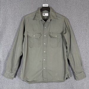 Tellason Canvas Cotton Long Sleeve Shirt - Men's Size M - Green